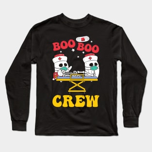 Boo Boo Crew Nurse Shirts Halloween Nurse Shirts for Women Long Sleeve T-Shirt